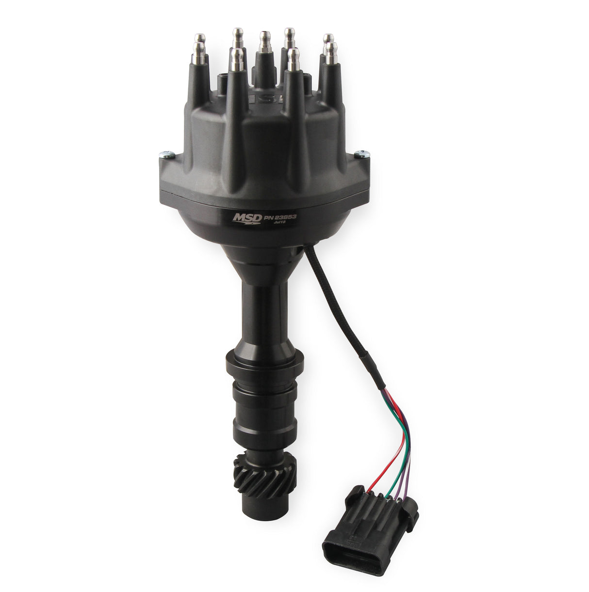 MSD Black, Oldsmobile V8 Dual Sync Distributor - 23853