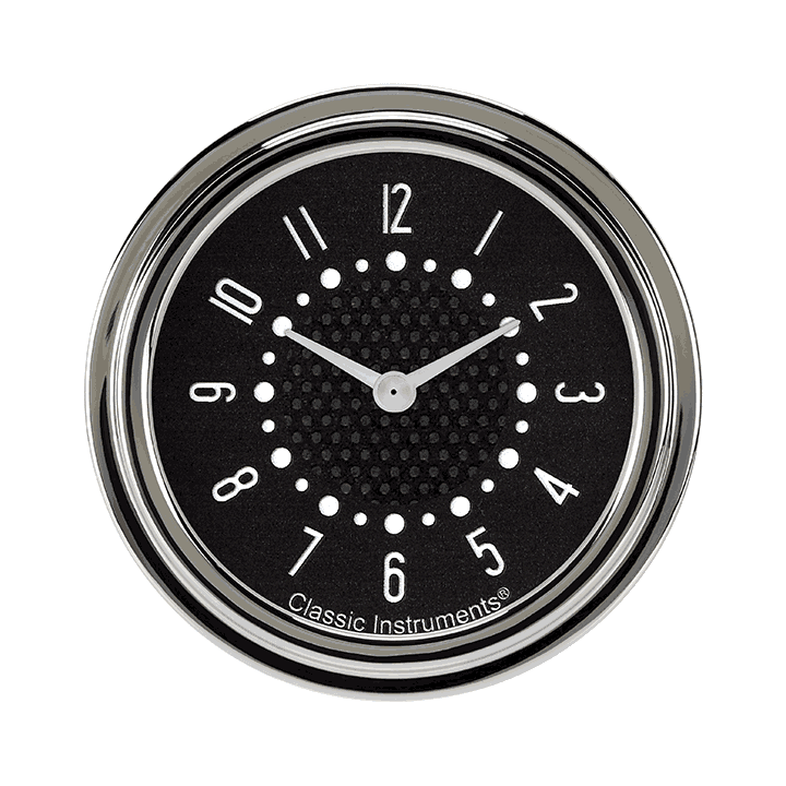 Classic Instruments Bel Era III Matching Black 2 5/8" Clock - BET92B