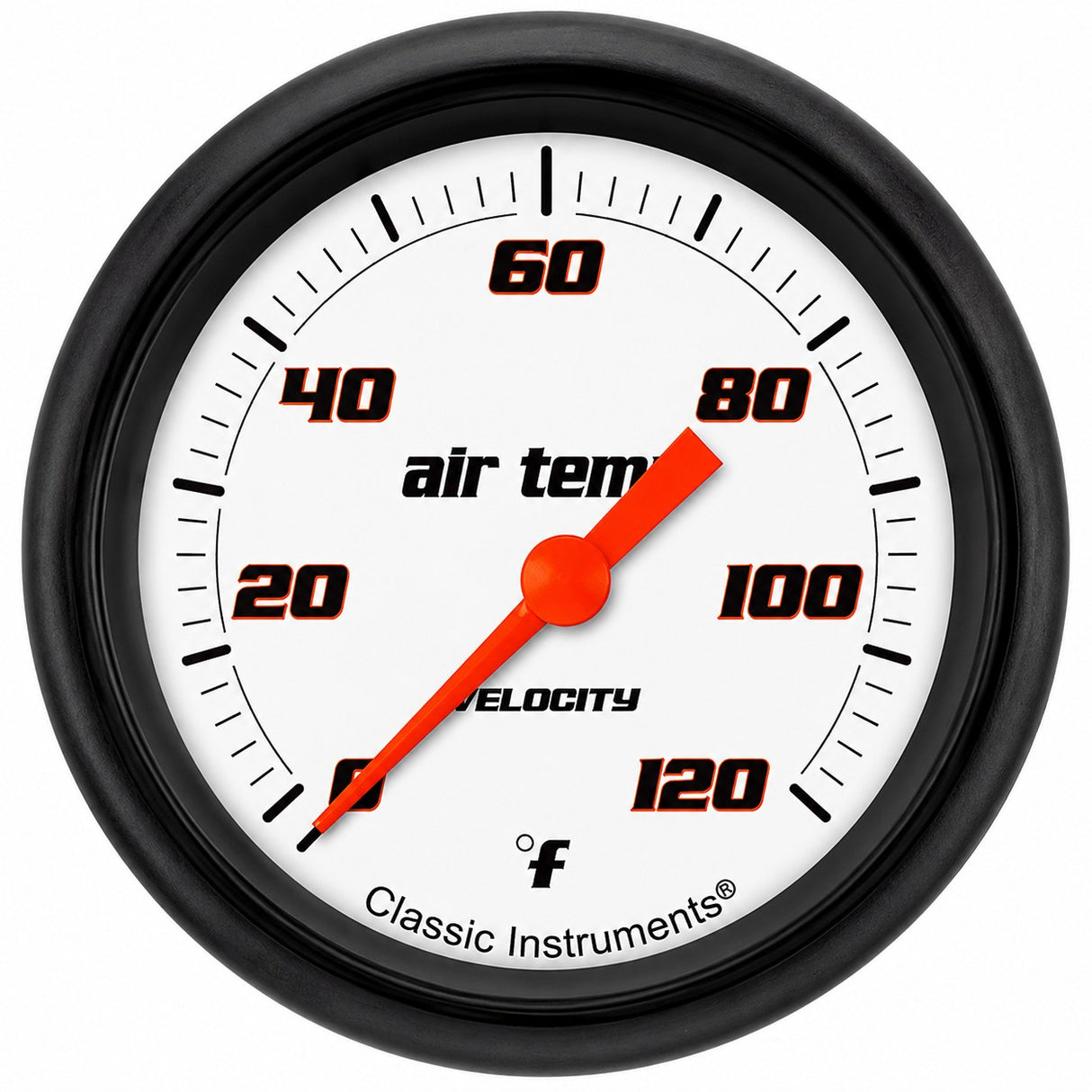 Classic Instruments Velocity White 2-5/8" Outside Air Tempature Gauge - VS399WBPF