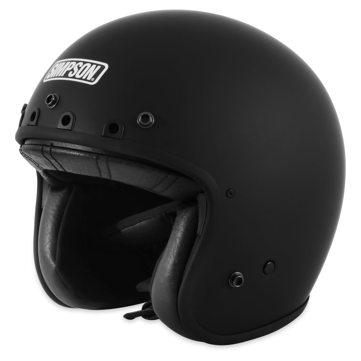 Simpson Motorcycle Chopper Helmet - Flat Black XL - CHOP3XL