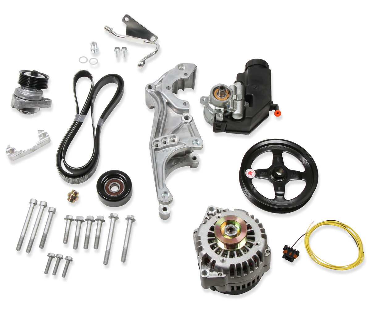 Holley 20-156 Low-Mount LS Drive System (Alt, P/S w/o A/C) Driver's Side