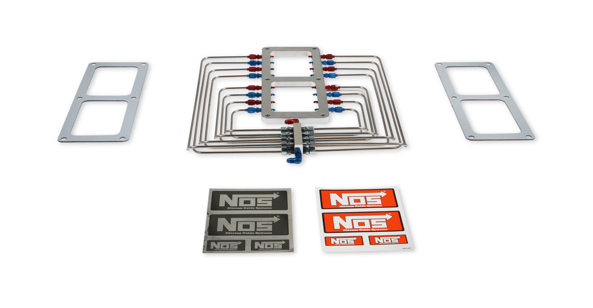 NOS Blower Injector Plate, Polished Finish, Red & Blue Plumbing - 13350-CNOS