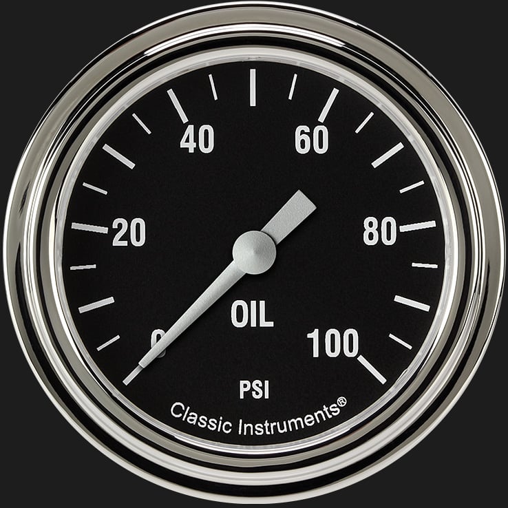 Classic Instruments Hot Rod 2 5/8" Oil Pressure Gauge - HR381SLF