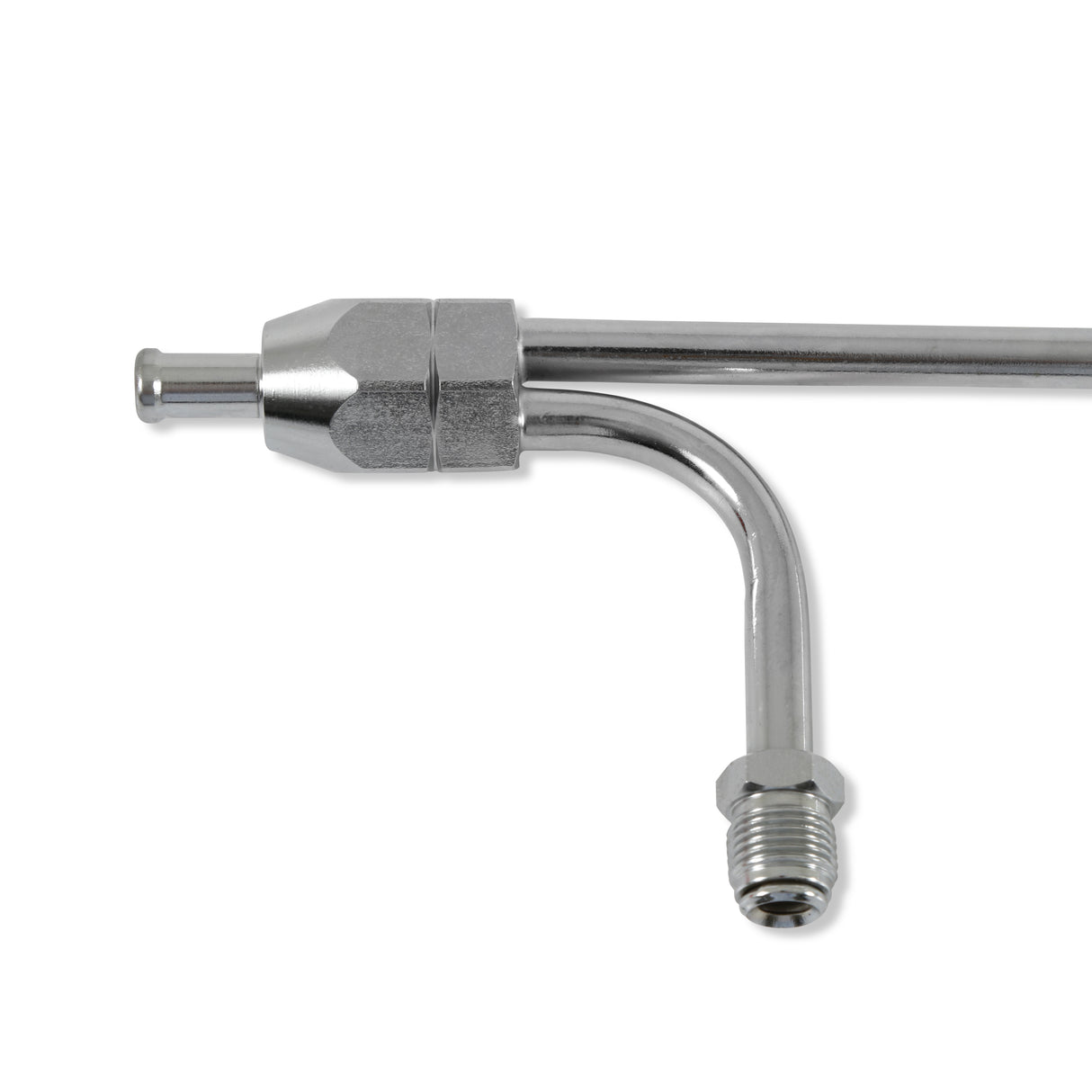 Mr Gasket Fuel Line - 3/8 Inch Dual Inlet - Chrome - 1551