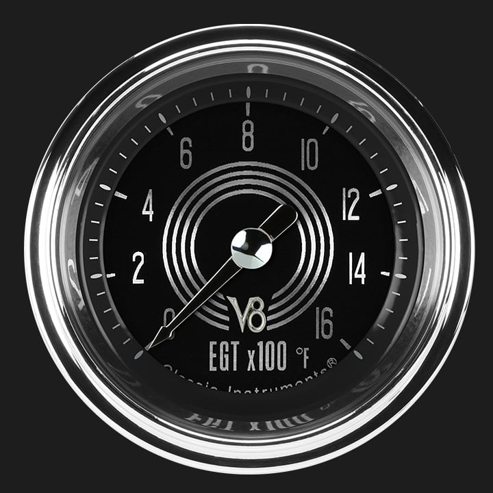 Classic Instruments V8 Speedster 2 1/8" Exhaust Gas Temp. Gauge - V8SR198SHC