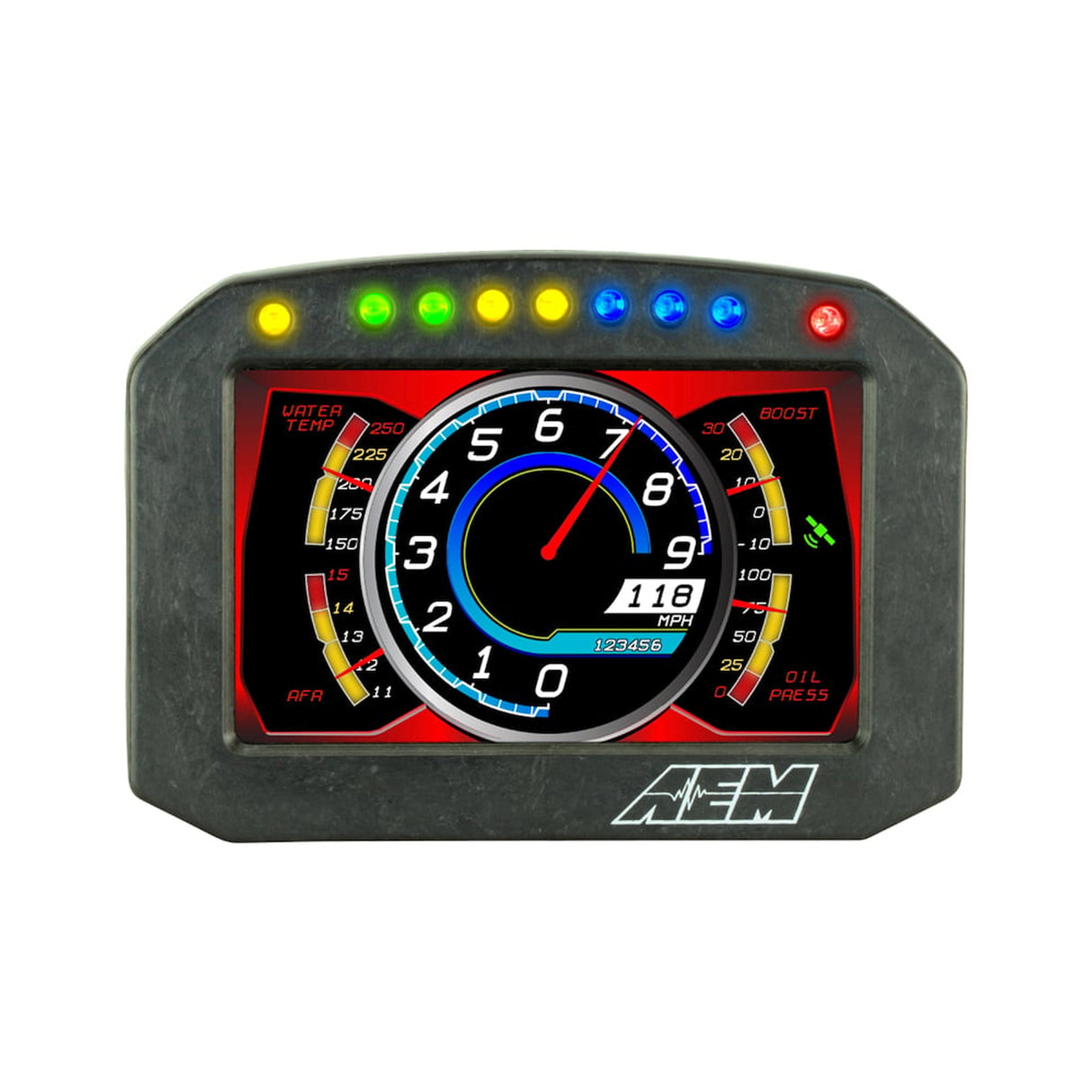 AEM CD-5FLG Carbon Flat Panel Logging Display with Internal GPS - 30-5603F