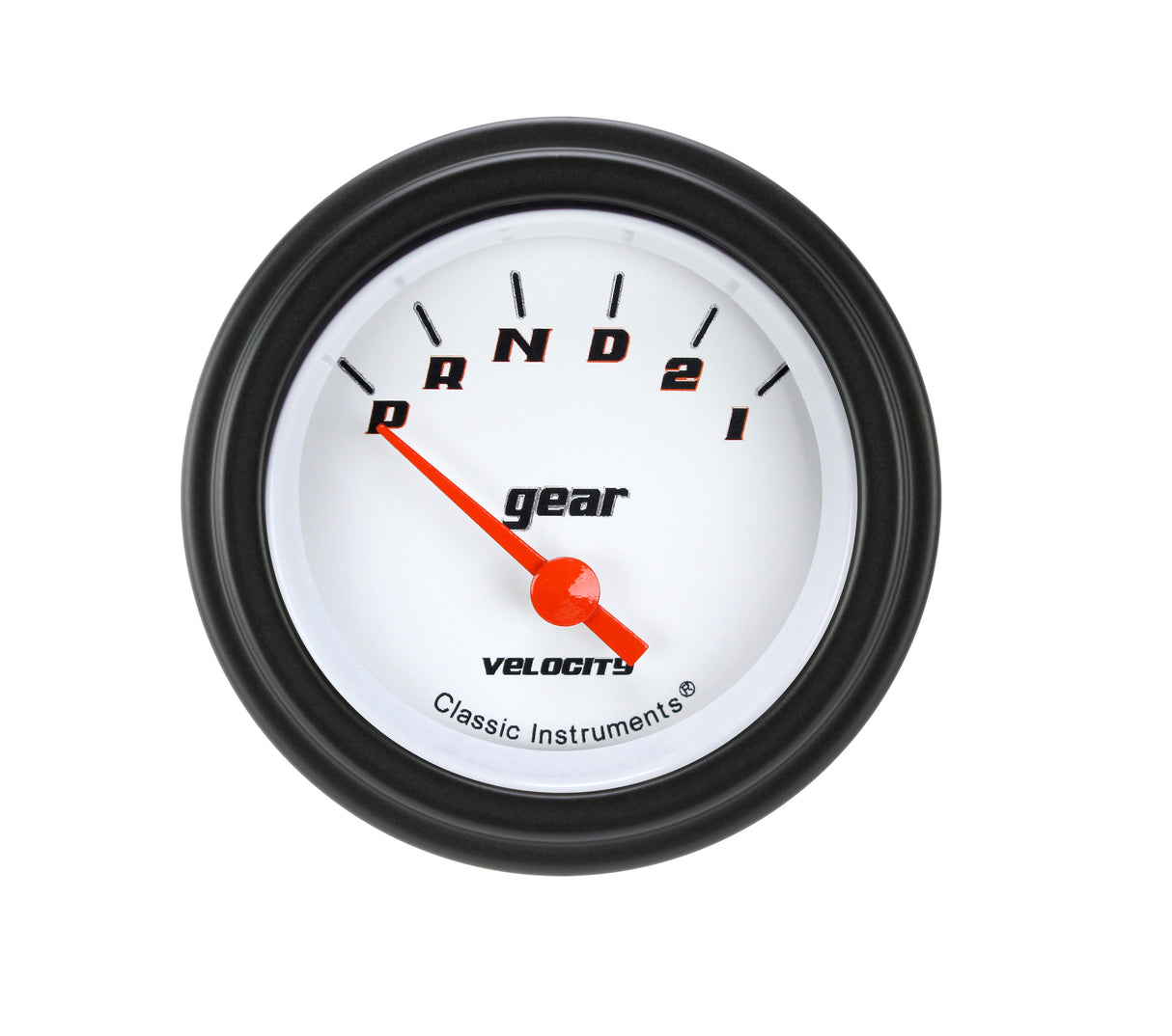 Classic Instruments Velocity White 2 1/8" Gear Indicator - VS07WBLF
