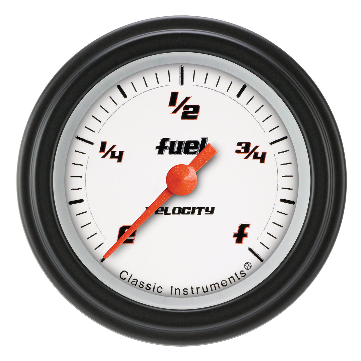 Classic Instruments Velocity White 2-1/8" Fuel Level Gauge - VS109WBLF