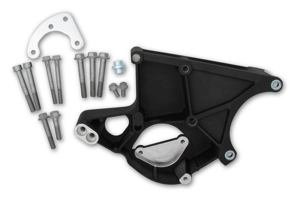 Holley 20-135BK LS/LT High-Mount Accessory Drive Bracket - Driver's Side P/S & Alt Bracket