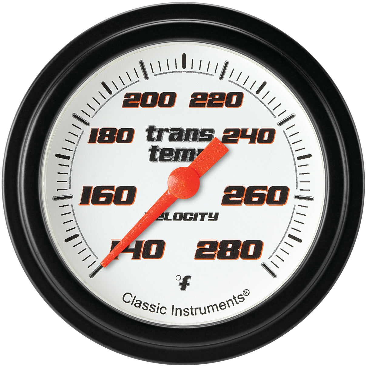 Classic Instruments Velocity White 2-5/8" Transmission Temperature Gauge - VS327WBLF