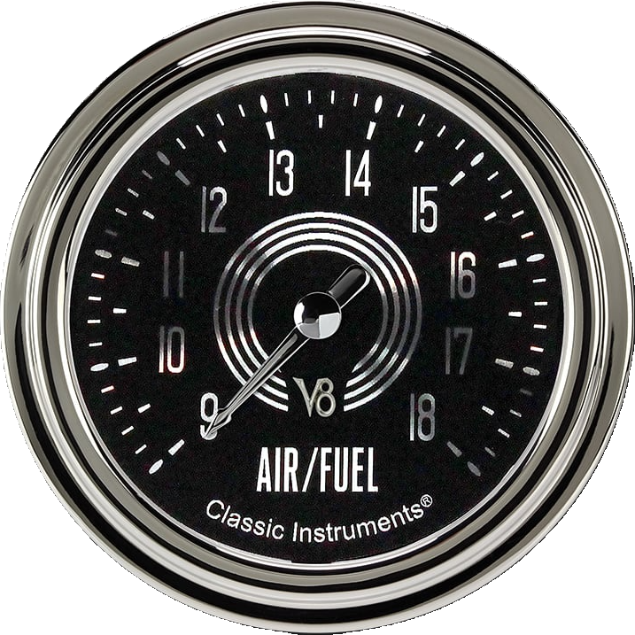 Classic Instruments V8 Speedster 2 5/8" Air Fuel Ratio Gauge - V8SR394SLC