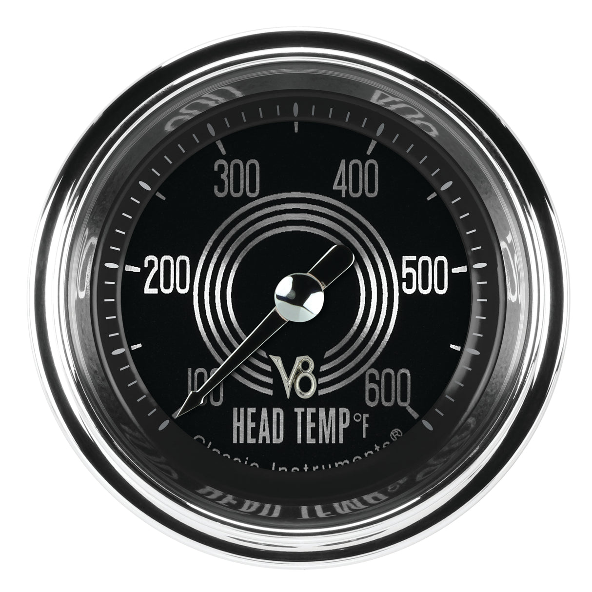 Classic Instruments V8 Speedster 2-1/8" Cylinder Head Temperature Gauge - V8SR197SLC