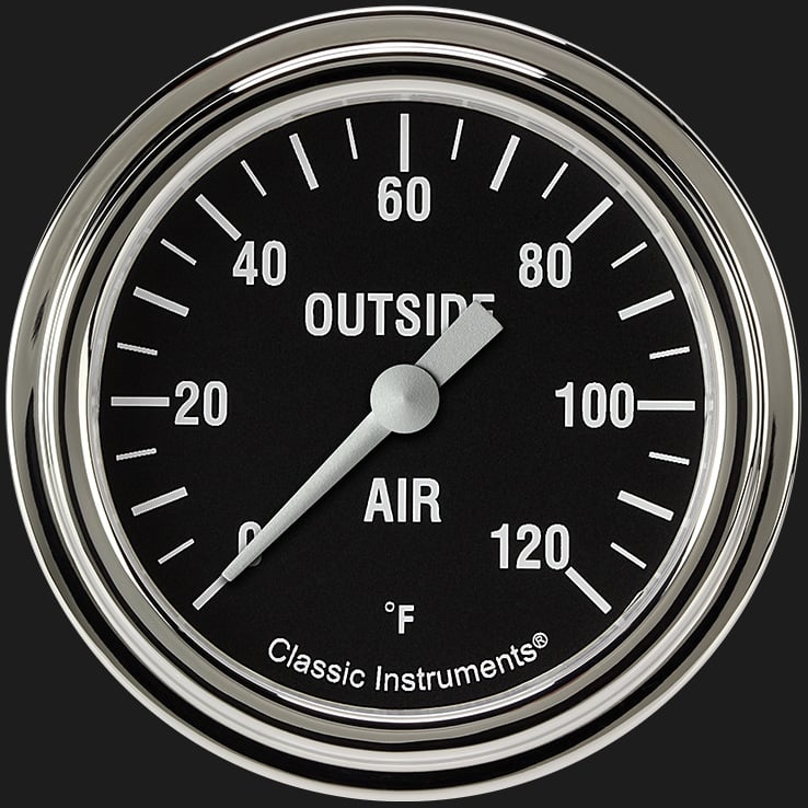 Classic Instruments Hot Rod 2 5/8" Outside Air Temp. Gauge - HR399SLF