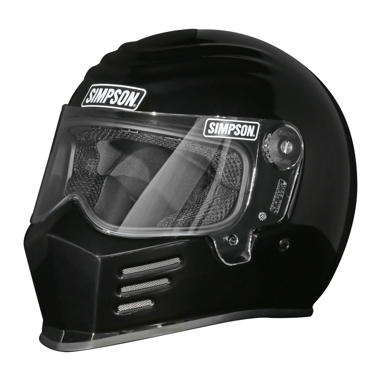 Simpson Motorcycle Outlaw Bandit 3.0 Helmet - Black SM - OB32SM