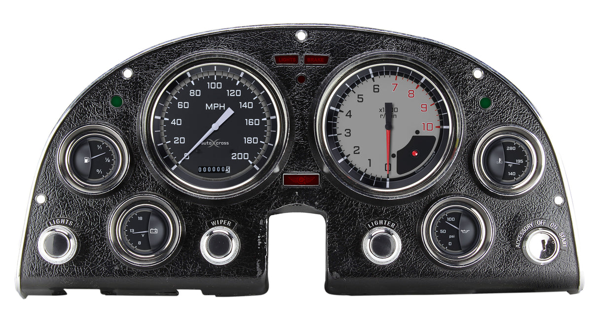 Classic Instruments 63-67 VETTE AUTO CROSS GREY, OLED-GM - CO63DAXG