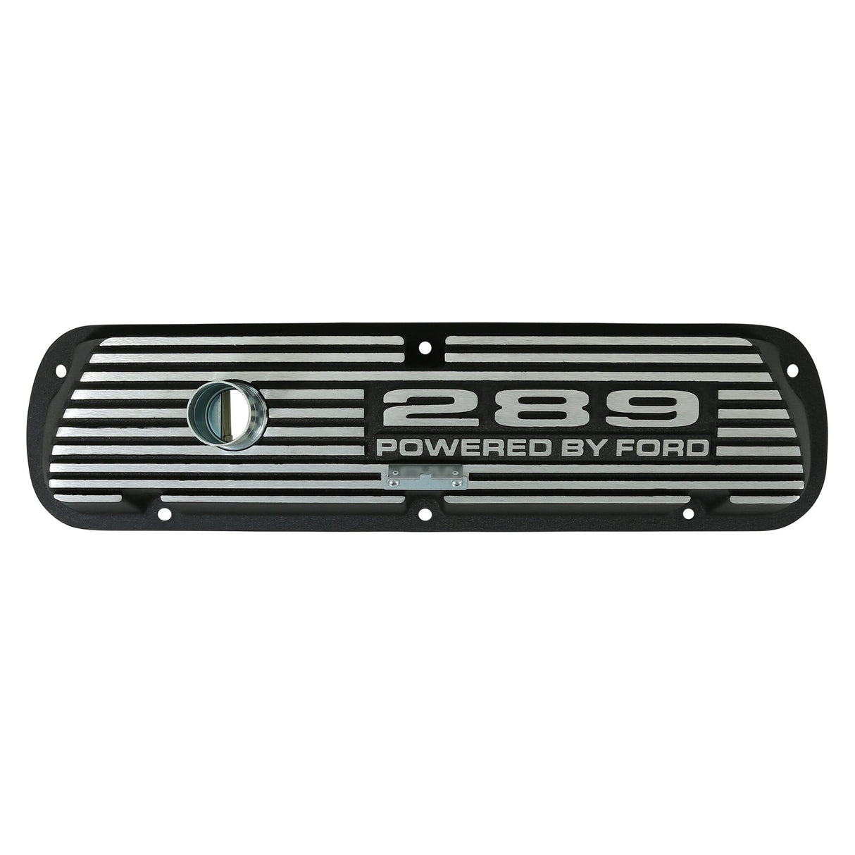 Scott Drake 289 Aluminum Valve Covers Black Powder Coat - 6A582-289
