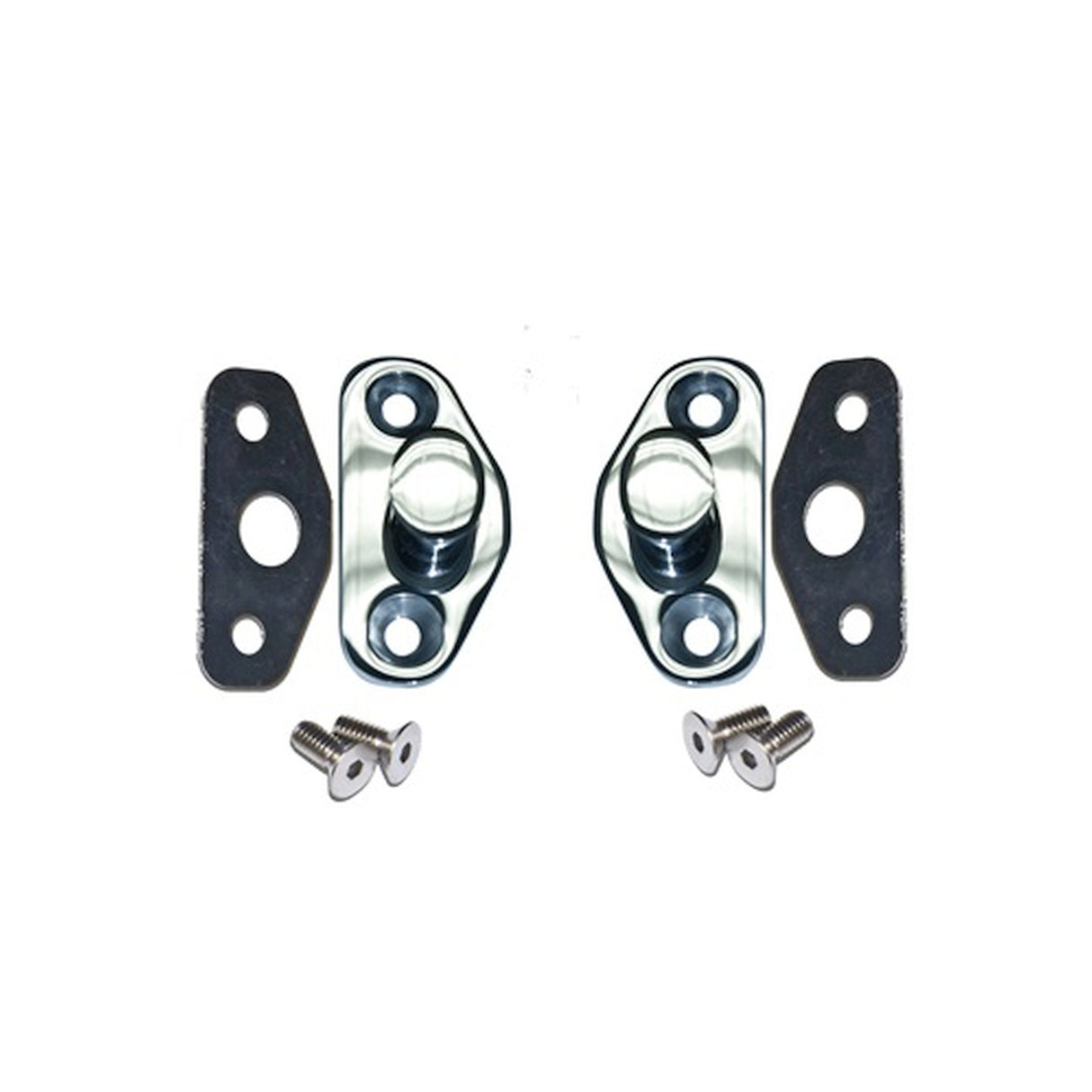 Scott Drake Polished Stainless Steel Door Latch Striker Assemblies - C2OZ-6222008-SS