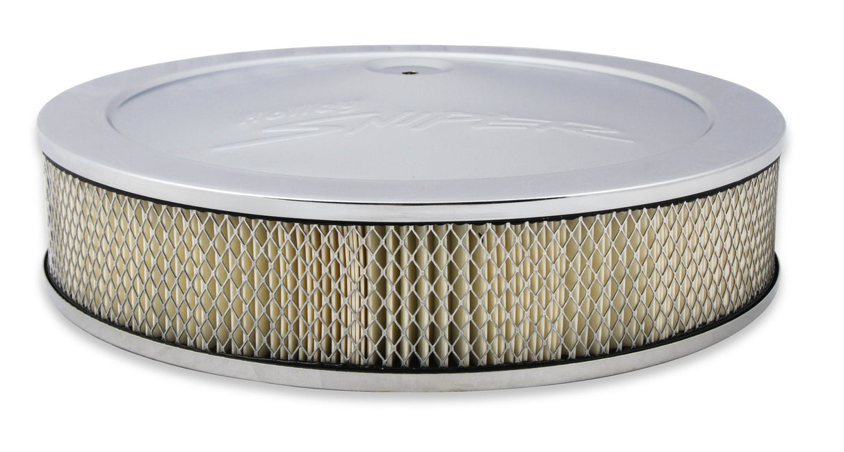 Holley 120-540 Sniper Air Cleaner Assembly, 14" x 4" - Chrome Finish