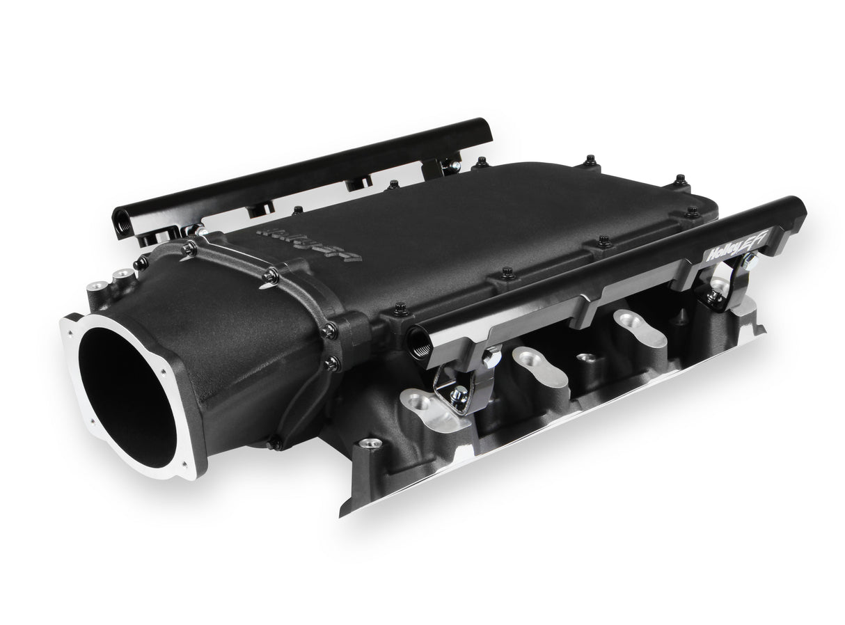 Holley 300-680BK Ultra Lo-Ram Manifold Kit Single Injector- Black - GM LS3/L92