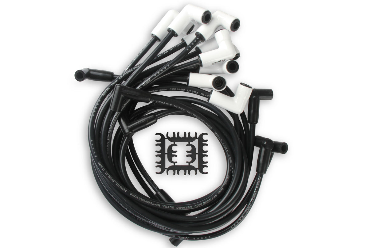 ACCEL Spark Plug Wire Set - Chevy Small Block with HEI 75-86 Wires Under Valve Cover - 9018C