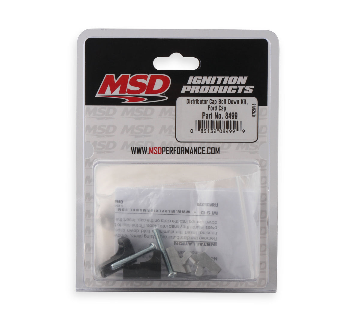 MSD Distributor Cap Bolt Down Kit, Ford Cap - 8499