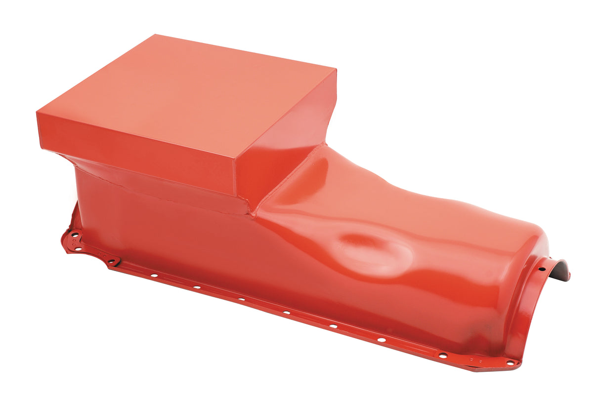 Mr Gasket Low Profile Oil Pan - Orange - 7606G