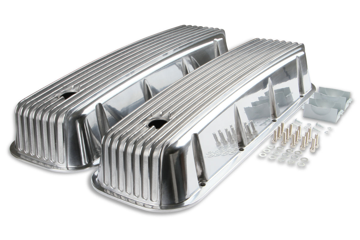 Mr Gasket Cast Aluminum Tall Valve Covers - Polished - 6859G