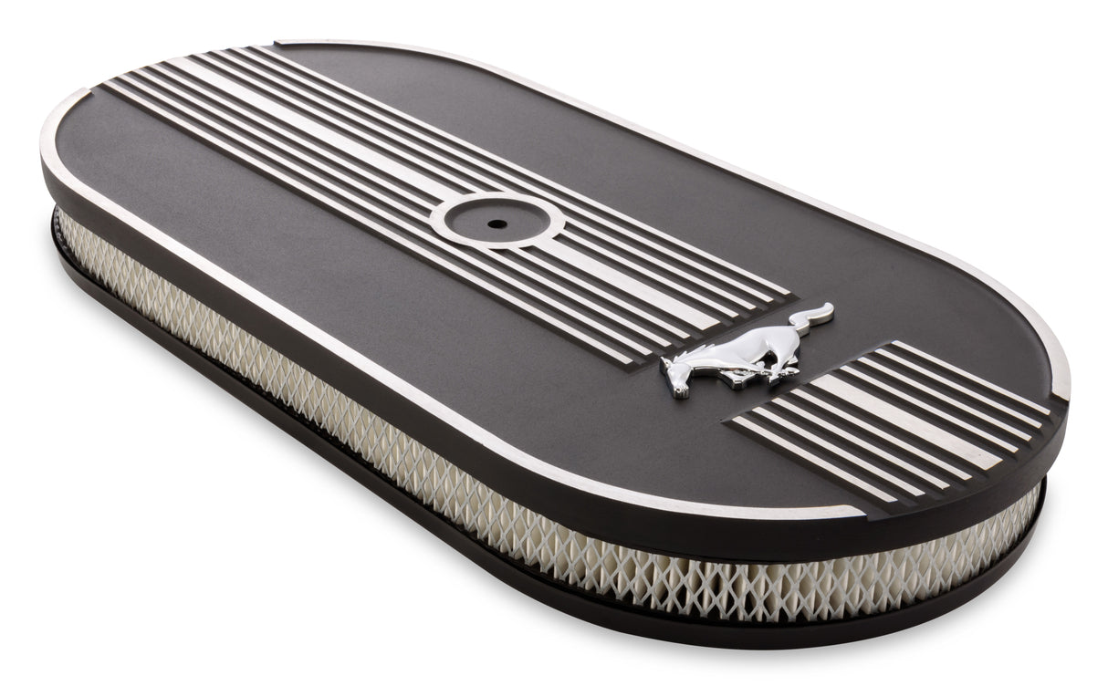Scott Drake Oval Air Cleaner Assembly with Running Pony - C8ZZ-9600-M