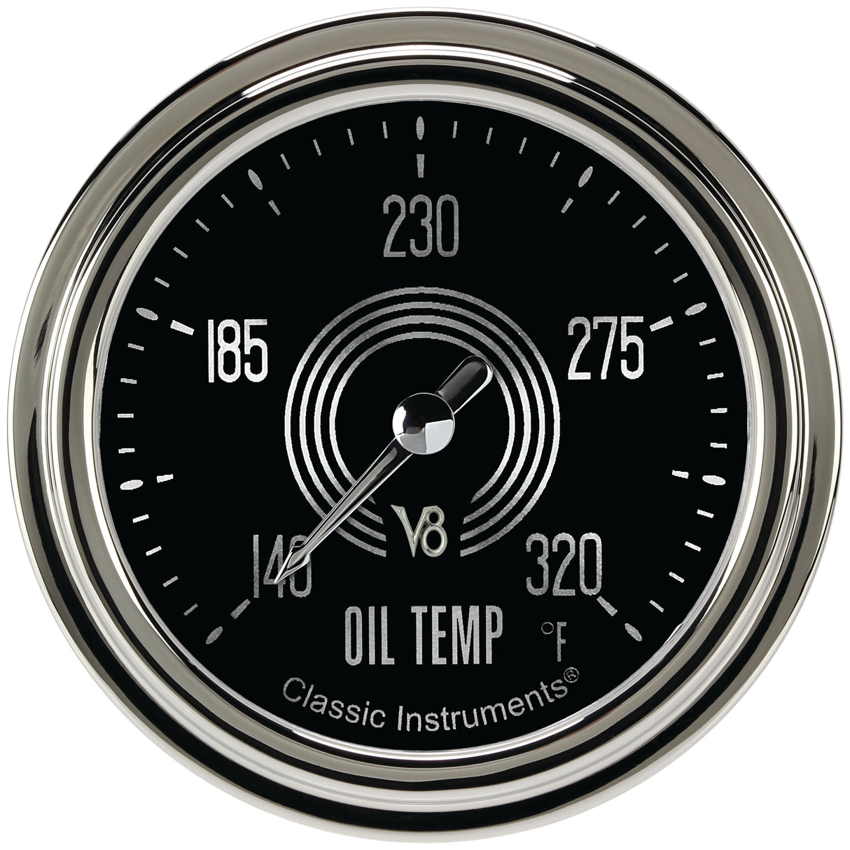 Classic Instruments V8 Speedster 2-5/8" Oil Temperature Gauge - V8SR328SLC