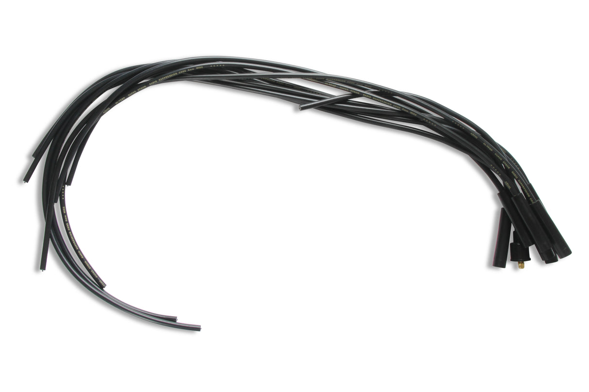ACCEL Spark Plug Wire Set- 8mm - Black Wire with Black Straight Boots - 4040K