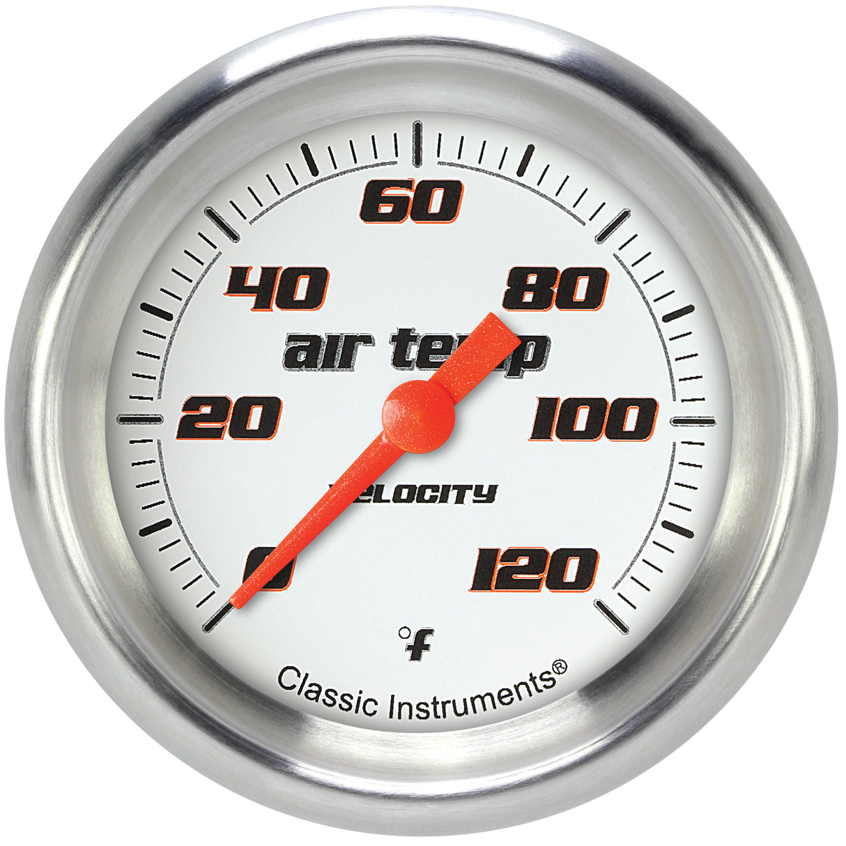 Classic Instruments Velocity White 2-5/8" Outside Air Tempature Gauge - VS399WAPF