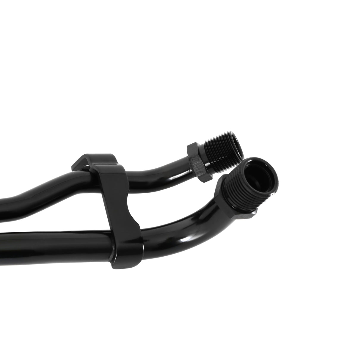 Holley 97-444 Line Adapter Manifold for SD7 A/C Compressor - SBF, Passenger Side Exit