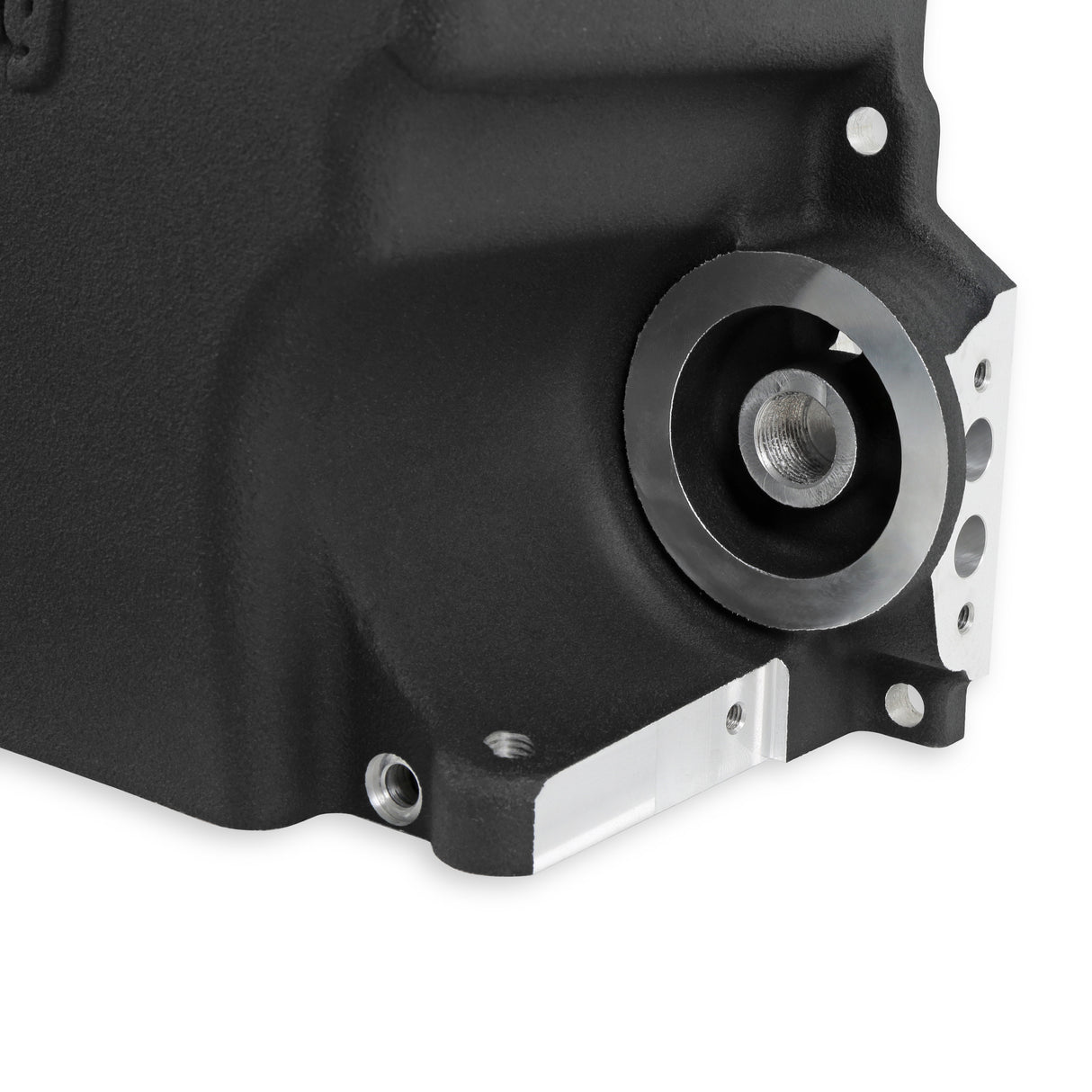 Holley 302-3BK GM LS Swap Oil Pan - Black - Most Front Clearance