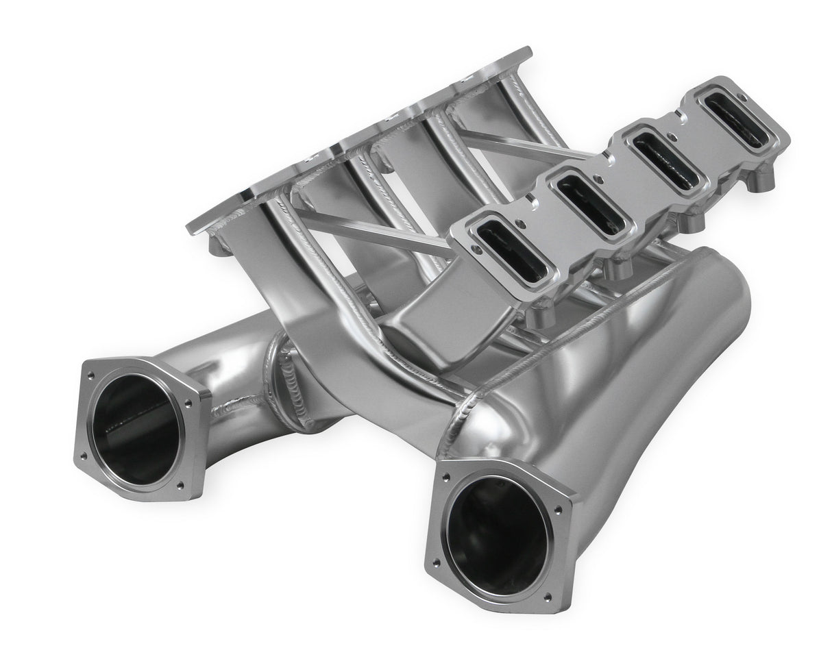 Holley 822201 Sniper EFI Fabricated Intake Manifold Dual Plenum 92mm LS3/L92, Rail Kit - Slvr
