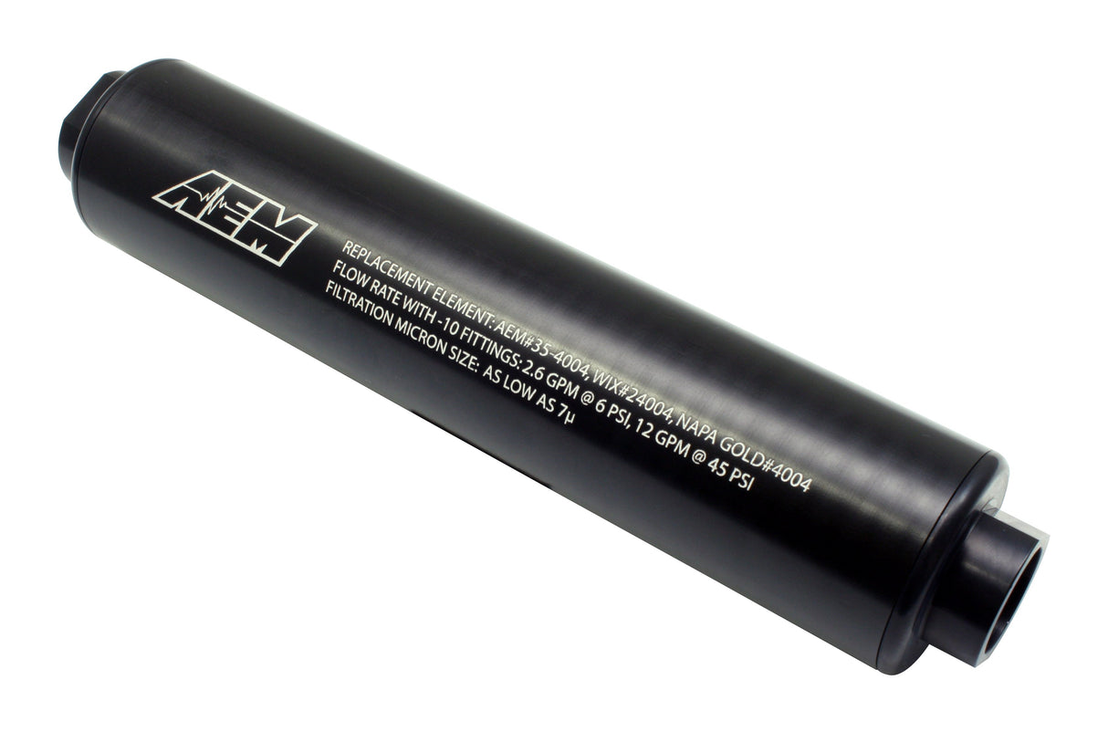 AEM Universal High Volume Fuel Filter - 25-201BK