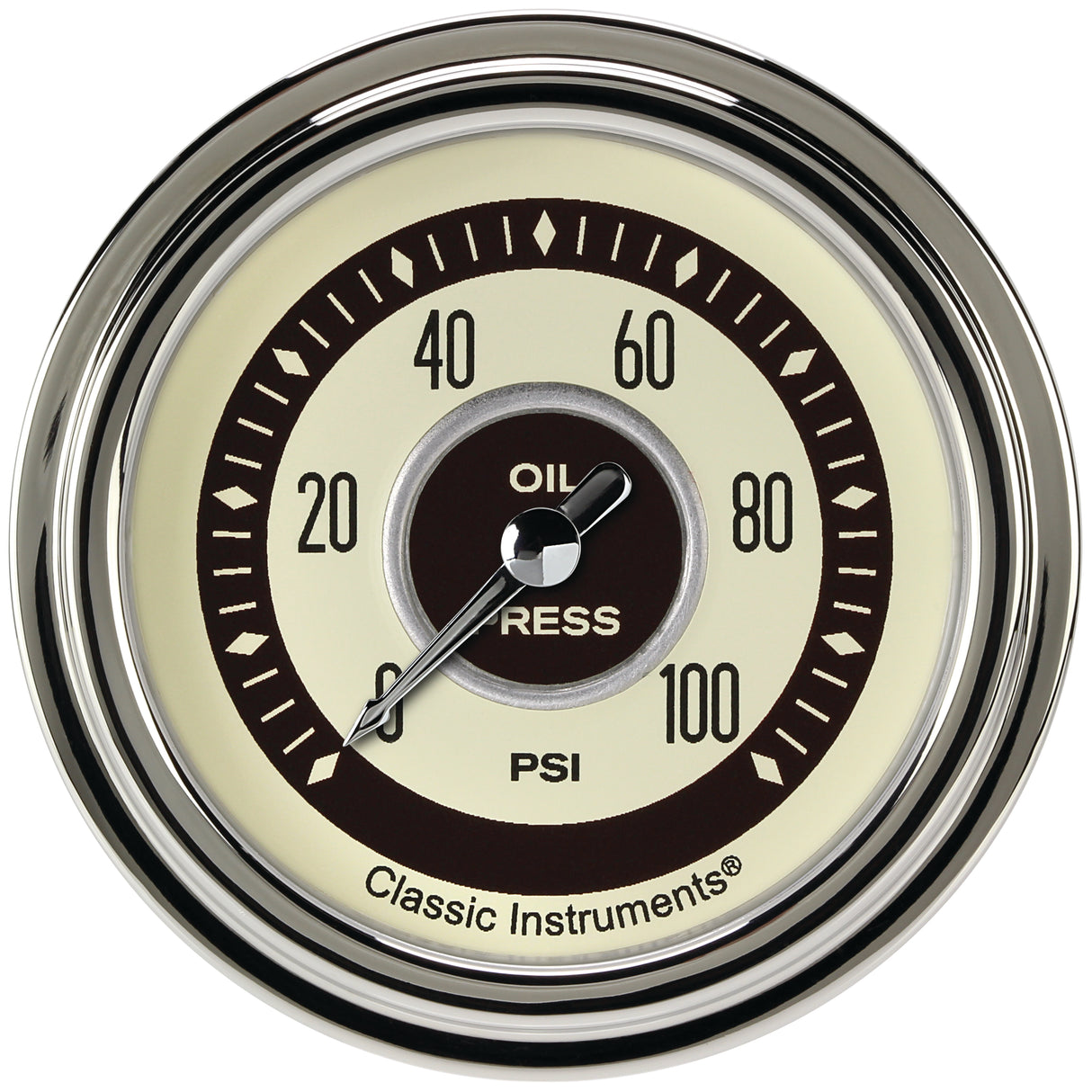 Classic Instruments Nostalgia VT 2-5/8" Oil Pressure Gauge - NT381SLC