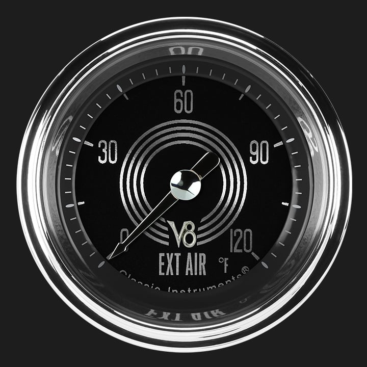 Classic Instruments V8 Speedster 2 1/8" Outside Air Temp. Gauge - V8SR199SHC
