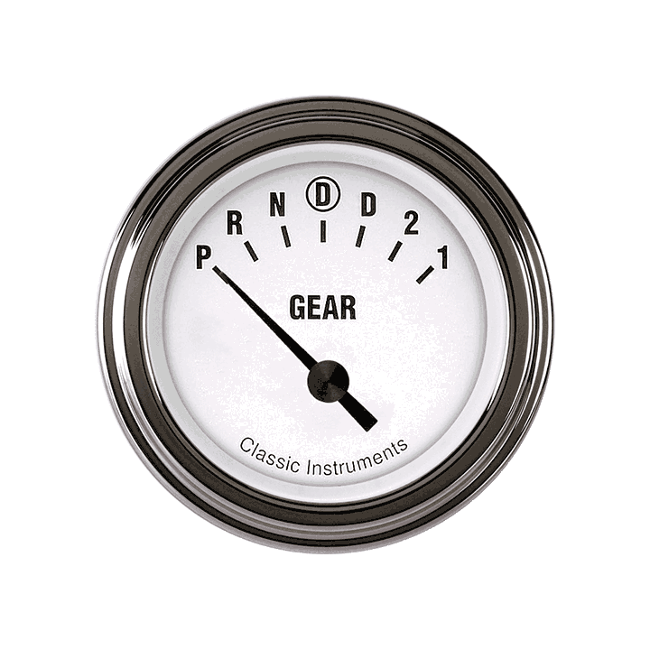 Classic Instruments White Hot 2 1/8" Gear Indicator - WH06SLF