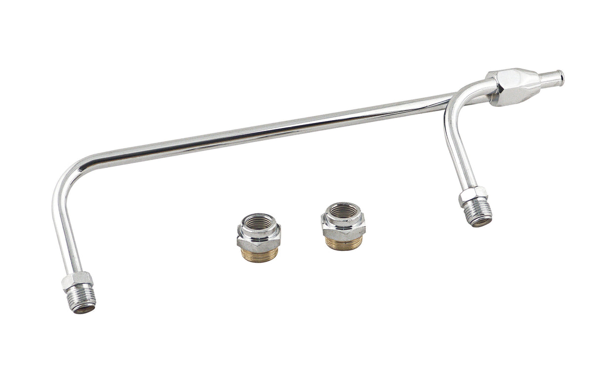 Mr Gasket Fuel Line - 3/8 Inch Dual Inlet - Chrome - 1552