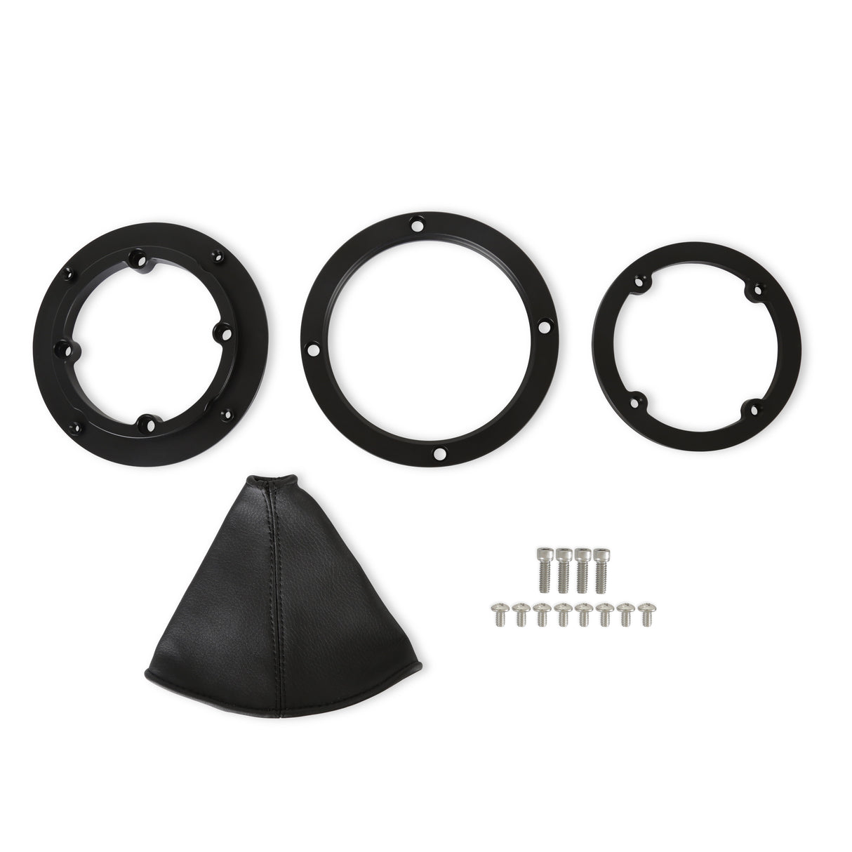 Hurst Billet Shifter Boot and Bezel - Round - Black Finish - 116500HST