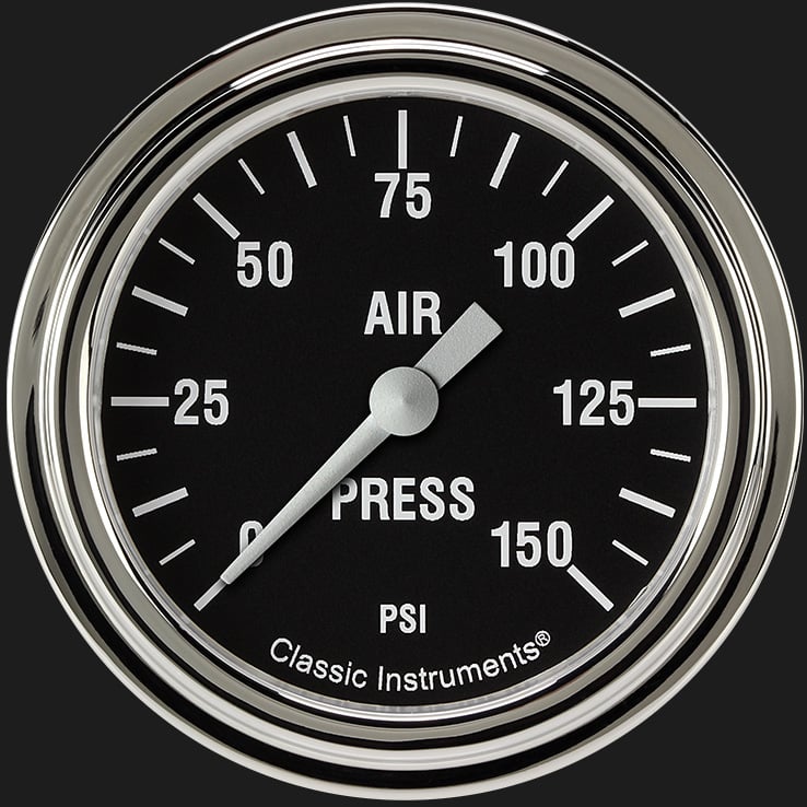 Classic Instruments Hot Rod 2 5/8" Air Pressure Gauge - HR318SLF