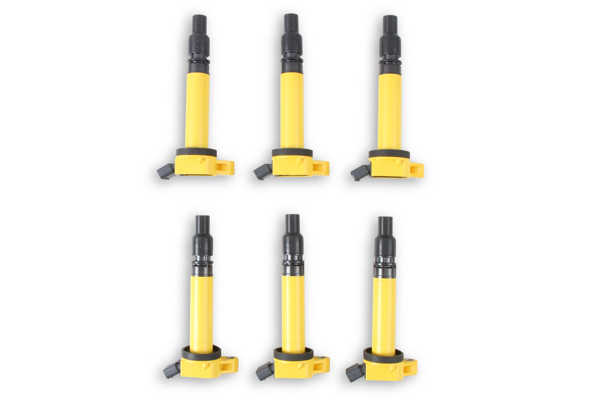 ACCEL Ignition Coil- Super Coil- Lexus/ Toyota- 6-Pack- Yellow - 140630-6