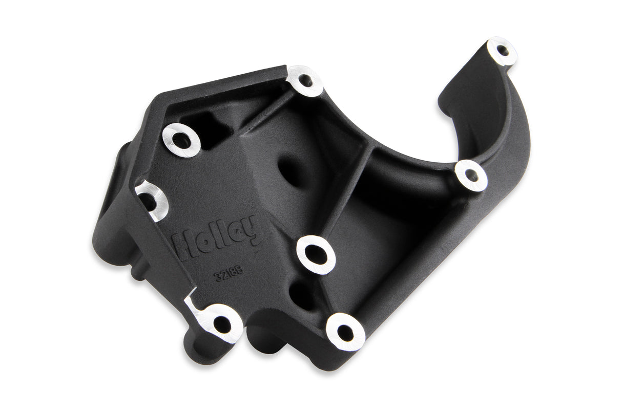Holley 20-141BK LS High-Mount A/C Accessory Drive Kit - Includes SD508 A/C Compressor, Tensioner, & Pulleys- Black Finish