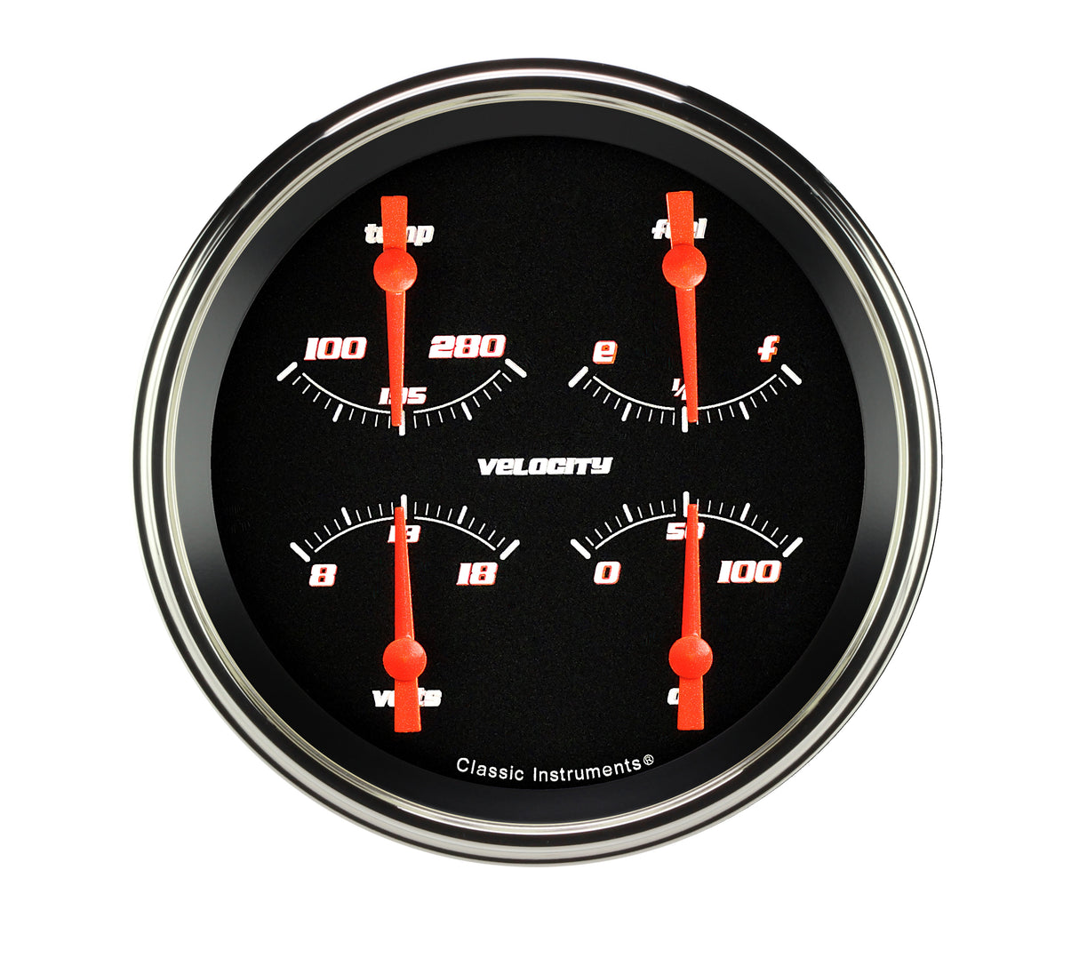 Classic Instruments VELOCITY BLACK 5IN QUAD 240-33 - VS75BSLF