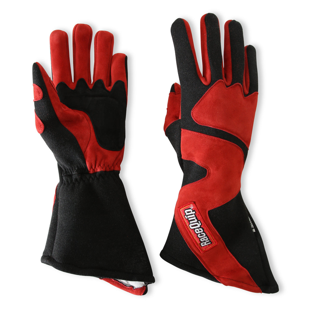 Racequip SFI 3.3/5 Red / Black Long Gauntlet Nomex Race Gloves - X-Large - 358106RQP