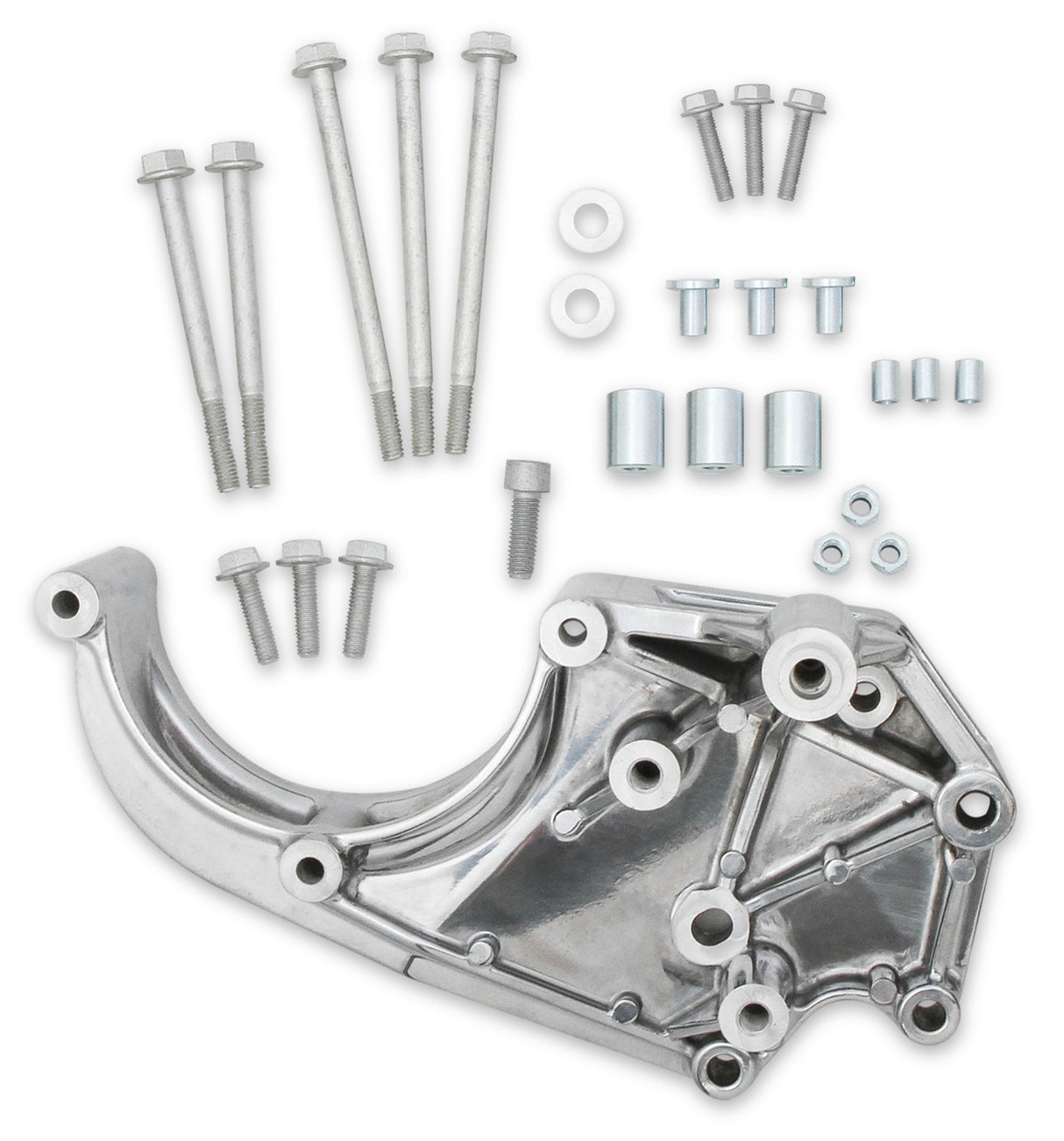 Holley 20-134P LS High-Mount A/C Accessory Drive Bracket - Fits Sanden SD508 or SD7 Comp.