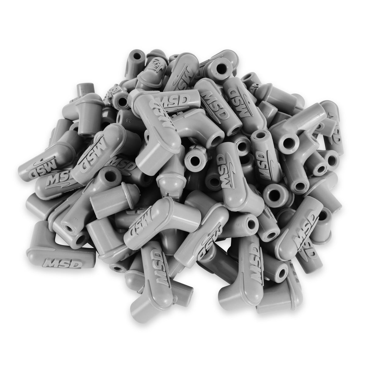 MSD 90° Spark Plug Boot, Gray Silicone, 100each - 34515