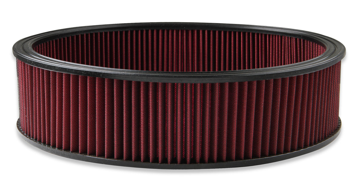 Holley 220-40 Air Filter - Replacement - 16" x 4" - Red Washable Gauze Filter
