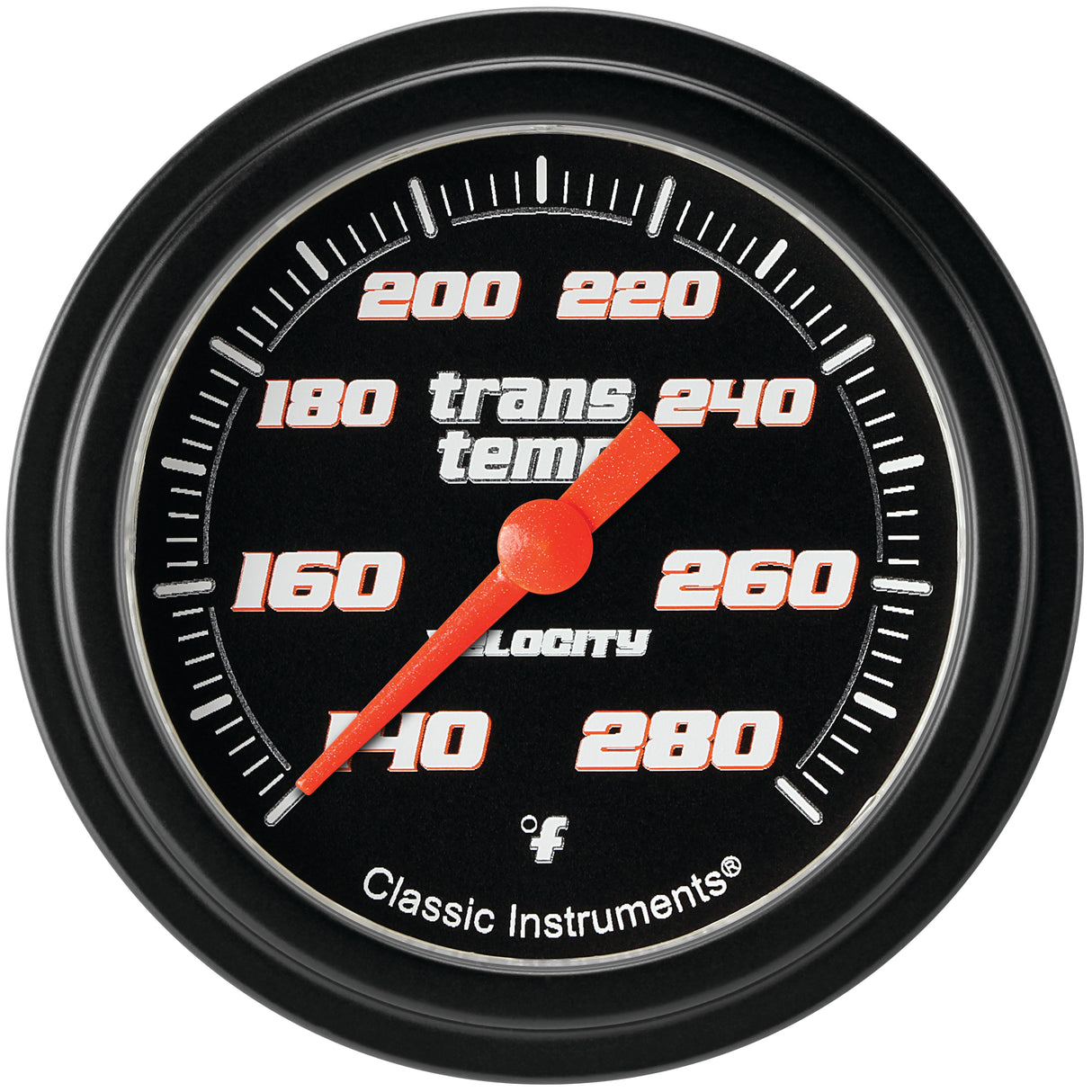 Classic Instruments Velocity Black 2-5/8" Transmission Temperature Gauge - VS327BBLF