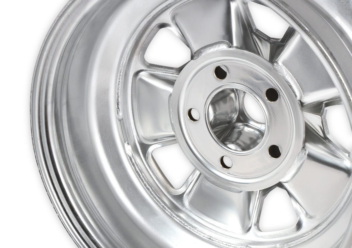 Scott Drake 15X7 Styled Steel Wheel Chrome/Charcoal - C5ZZ-1007-CR